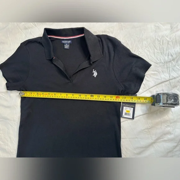 U.S. Polo Assn. Black Cotton Polo T-Shirt Dress M NWT - Picture 9 of 11